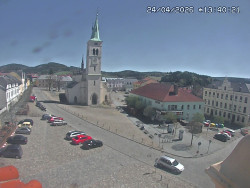 Náměstí, koste sv. Markéty