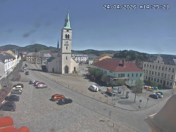 Náměstí, koste sv. Markéty