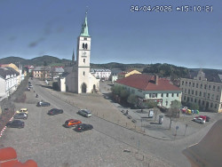 Náměstí, koste sv. Markéty