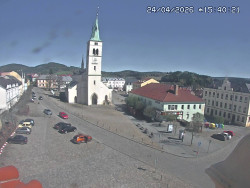 Náměstí, koste sv. Markéty