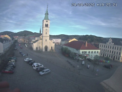 Náměstí, koste sv. Markéty