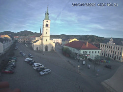 Náměstí, koste sv. Markéty