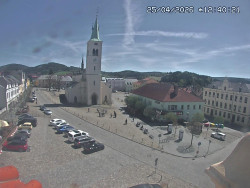 Náměstí, koste sv. Markéty