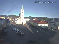 Náměstí, koste sv. Markéty