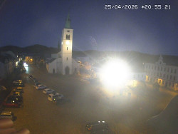 Náměstí, koste sv. Markéty