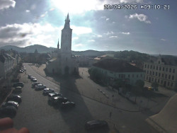 Náměstí, koste sv. Markéty