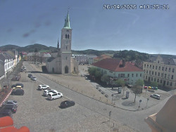 Náměstí, koste sv. Markéty