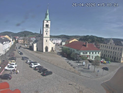 Náměstí, koste sv. Markéty