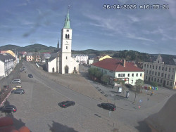 Náměstí, koste sv. Markéty