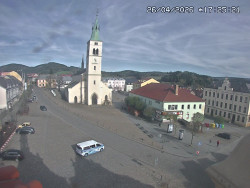 Náměstí, koste sv. Markéty