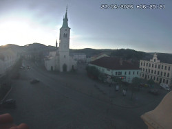 Náměstí, koste sv. Markéty