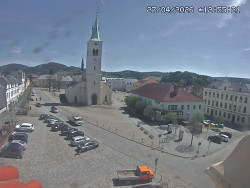 Náměstí, koste sv. Markéty