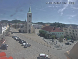 Náměstí, koste sv. Markéty