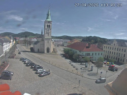 Náměstí, koste sv. Markéty