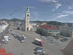 Náměstí, koste sv. Markéty