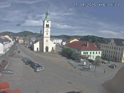 Náměstí, koste sv. Markéty