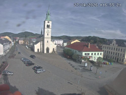 Náměstí, koste sv. Markéty