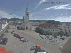 Náměstí, koste sv. Markéty