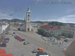 Náměstí, koste sv. Markéty