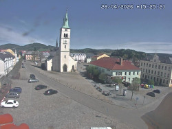 Náměstí, koste sv. Markéty