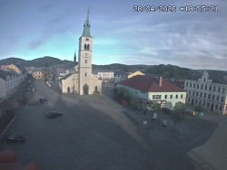 Náměstí, koste sv. Markéty