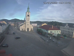 Náměstí, koste sv. Markéty