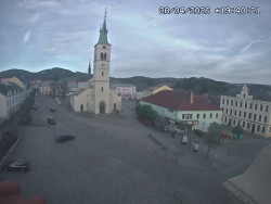 Náměstí, koste sv. Markéty