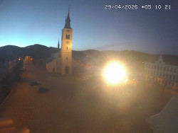 Náměstí, koste sv. Markéty