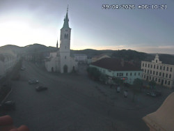 Náměstí, koste sv. Markéty