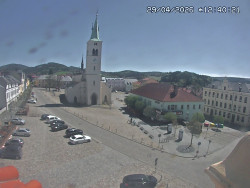 Náměstí, koste sv. Markéty