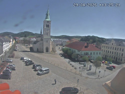 Náměstí, koste sv. Markéty