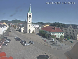 Náměstí, koste sv. Markéty