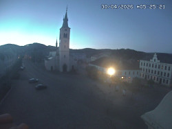 Náměstí, koste sv. Markéty