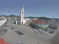 Náměstí, koste sv. Markéty