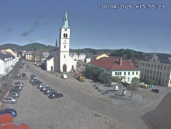 Náměstí, koste sv. Markéty