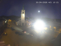 Náměstí, koste sv. Markéty