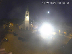 Náměstí, koste sv. Markéty