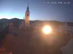 Náměstí, koste sv. Markéty