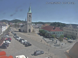 Náměstí, koste sv. Markéty