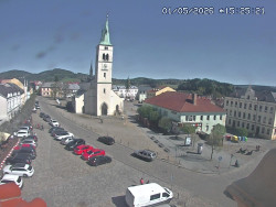 Náměstí, koste sv. Markéty