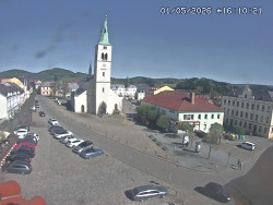 Náměstí, koste sv. Markéty