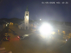 Náměstí, koste sv. Markéty