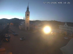 Náměstí, koste sv. Markéty