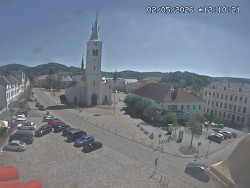 Náměstí, koste sv. Markéty