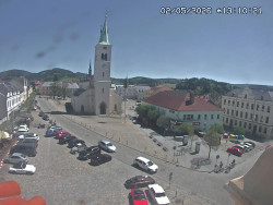Náměstí, koste sv. Markéty