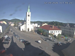 Náměstí, koste sv. Markéty