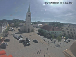 Náměstí, koste sv. Markéty