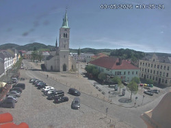 Náměstí, koste sv. Markéty