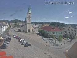 Náměstí, koste sv. Markéty