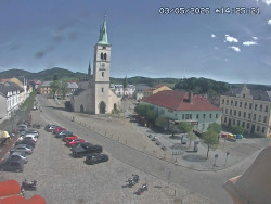 Náměstí, koste sv. Markéty